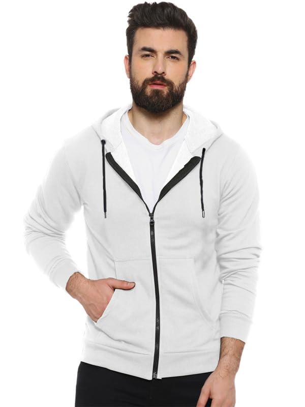 lazychunks Men's Clothing Solid Zipper Hoodies Jacket Sweatshirt-picture-11