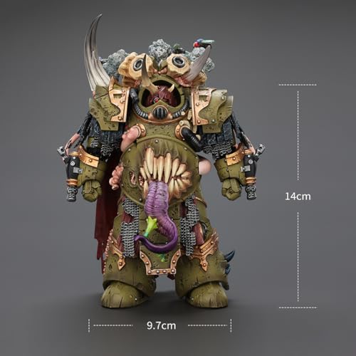 Image of JOYTOY Death Guard Warhammer 40k 1 /18 Action Figure Death Guard Deathshroud Terminator Champion Collectible Gifts,Toys for Kids 15+ and Adults 5.51-inch