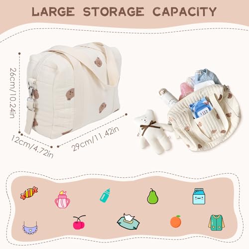 Organisateur poussette grande capacité avec poche zippée pour voyage bébé