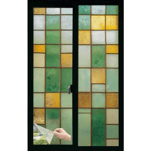 Privacidad para Ventanas Pantalla De Privacidad para Ventana De Día Y Noche Extraíble, Película De Glaseado para Ventanas De Colores De 20/30/40 De 36 Pulgadas De Ancho(Style1,130x200cm/51.2x78.7in)