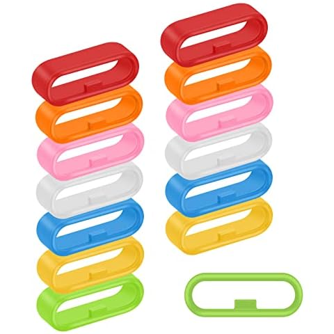 cobee Silikon Uhrenarmband Schlaufen, 10 Stück Uhrenarmband Befestigungsringe Ersatz Uhrenarmband Halter Schlaufe Cover