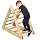 GLACER Wooden Climbing Triangle Ladder, Toddler Triangle Climber with 3 Different Climbing Ladders for Kids 3 Years Old+, Indoor Playful Climbers to Develop Strength, Balance and Motor Skills