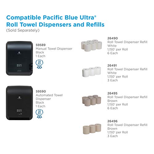 Georgia-Pacific 59590 Pacific Blue Ultra 8 Inch High-Capacity Automated Touchless Paper Towel Dispenser thumb #5