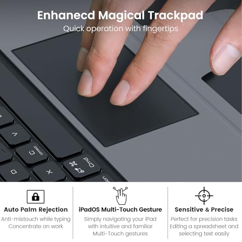 Image of Nillkin Rugged Detachable Keyboard Case with Trackpad for iPad Pro 13 inch
