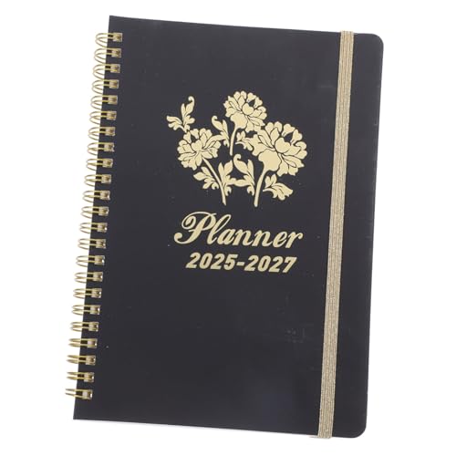 Mobestech Libreta De Calendario 2025-2027 A5 Portátil Espiral Metálica, Planificador Semanal y Diario Para Estudiantes Universitarios y Profesionales, Agenda Para Trabajo y Organización Personal