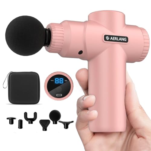 AERLANG Mini Massage Gun Deep Tissue, Pink Birthday Day Gift for Her