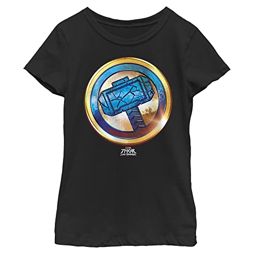 T-shirt Thor fille motif marteau Mjollnir doré cadeau parfait pour anniversaire