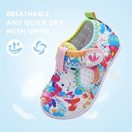 Image of FEETCITY Boys Girls Water Shoes Kids Aqua Socks Quick Dry Barefoot for Beach Swimming Pool