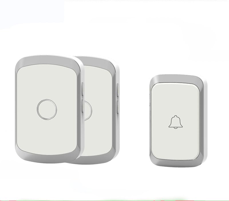 Doorbell wireless home ultra remote electronic remote control switch no punching one tow one tow two villa elderly caller (Silver (one button two bells))