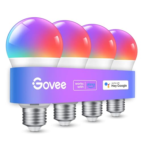 La mejor comparación de Foco Inteligente Steren - los preferidos. 44 Govee Focos Inteligentes Alexa, Foco LED Wi-Fi multicolor, Color regulable, control de aplicación remota y control por voz, compatible con Alexa y Google Home, E27 9W Foco...