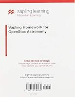 Sapling Homework for OpenStax Astronomy (Single-Term Access) 1319250238 Book Cover