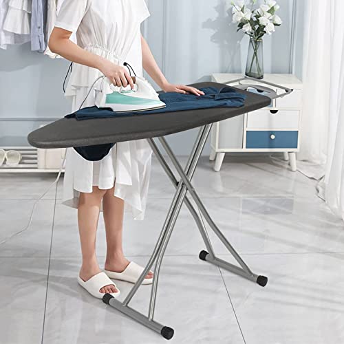 Akozlin 48" X 18" Extra Wide Ironing Board With Height Adjustable Up To 36",Solid Steam Iron Rest,T-Leg Extreme Stability Foldable Ironing Board For Home Laundry Room Dorm Grey #TOP7