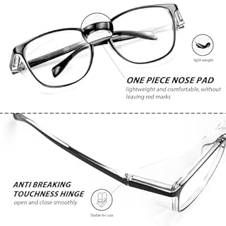 Safety Glasses for Women Men, 2Pack Safety Goggles Anti Fog, UV Protection Blue Light Blocking glasses Protective Eyewear