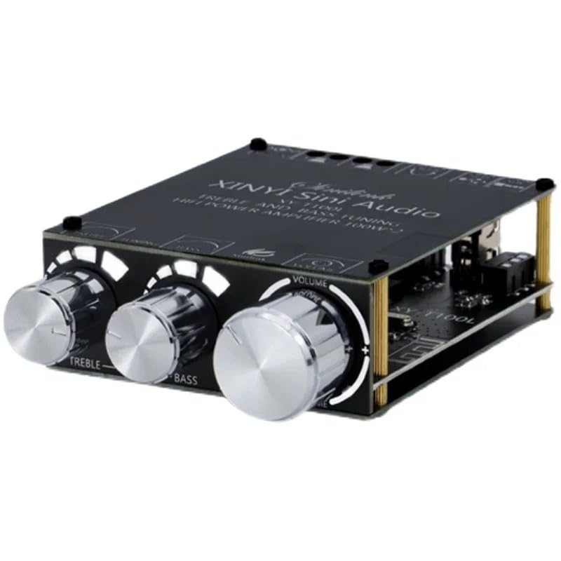 Image of Electrobot XY-T100L 100W+100W Bluetooth 5.0 Stereo Amplifier Board | AUX /USB /BT Input | Bass & Treble Control | DC 5-24V | Mobile App Control | HiFi Audio for DIY Home Audio Projects