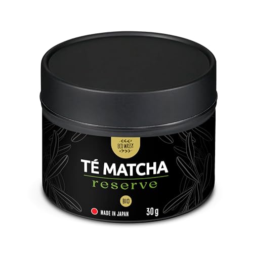 Té Matcha BIO, Certificado Japonés, Grado RESERVE, En Polvo. 100% Natural. Té Verde Matcha Reductor, Potente Detox y Antioxidante. Puro Matcha Orgánico De Cultivo. (30g)