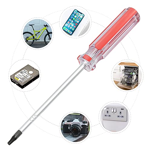 Image of Piutouyar T25 x 4 inch Plum Flower Hexagon Screwdriver Magnetic Torx Screwdrivers