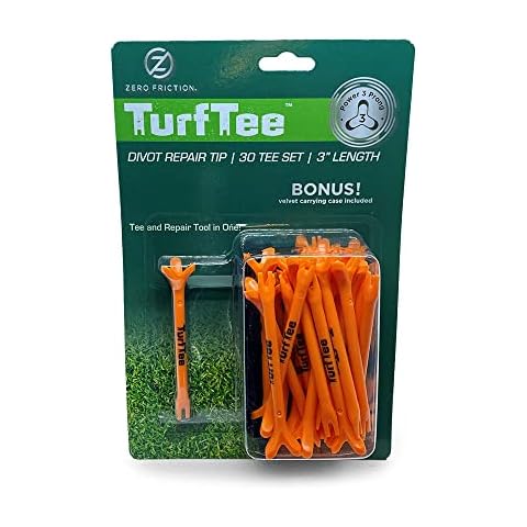 Zero Friction Power Turf Tee Set with Divot Tool Cover