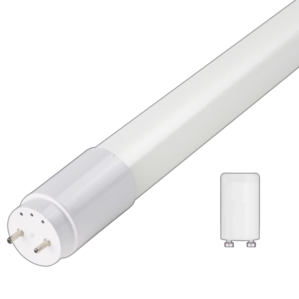 LEDBRITE LED T8 Tube, 6000K Daylight White, Replacement for T8 Fluorescent, Starter Included - Direct Mains or for use with Switch Start Fitting (5ft)