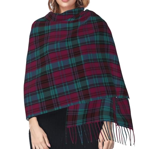 Alma College Tartan Cashmere Fringe Scarf Autumn And Winter Scarves The Most Soft Classic4