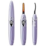 EYECURL Heated Eyelash Curler, S600 Heated Lash Curler, Accurate Temperature Control Electric Eyelash Curler Heated Curlers - Intelligent Power Off, Natural Long Lasting Makeup - Violet/Silver