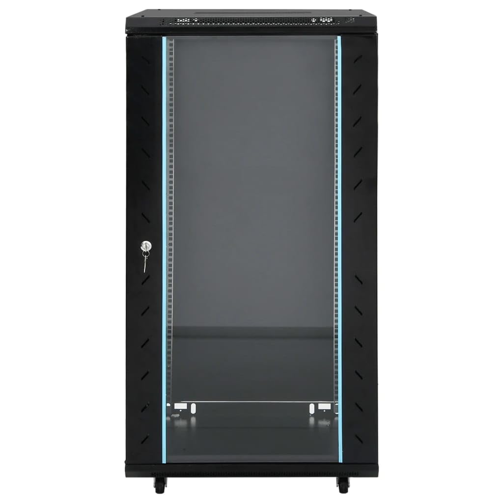 Armadio di rete 22HE con piedini girevoli, 19 pollici, IP20, 60 x 60 x 120 cm, per ufficio, rete domestica, server e archiviazione dati