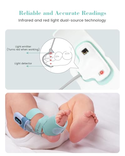 Babytone Baby Pulse Oximeter, Smart Baby Sock Tracking Oxygen Level, Heart Rate and Movement, with Sleep Pattern Analysis Wearable Infant Foot Monitor with Free APP Bluetooth for 0-36 Months Newborn - Image 5