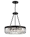 Crystorama Alister 8 Light Charcoal Bronze Chandelier - Modern Chandelier Pendant Lighting Ceiling Light Fixture Lamp for Dining Room, Bathroom, Bedroom, Livingroom, and Entryway