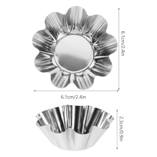 Garneck 24 Pcs Stainless Steel Mini Tart Molds: 2.4 Inch Round Non Stick Egg Tartlet Pans - Reusable Pie Cupcake Tins Bakeware Tools for Kitchen Baking DIY Desserts Ensaymada by Garneck - Image 5