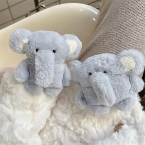 Coque AirPods Pro 3 en fourrure Yatchen : étui éléphant bleu 3D