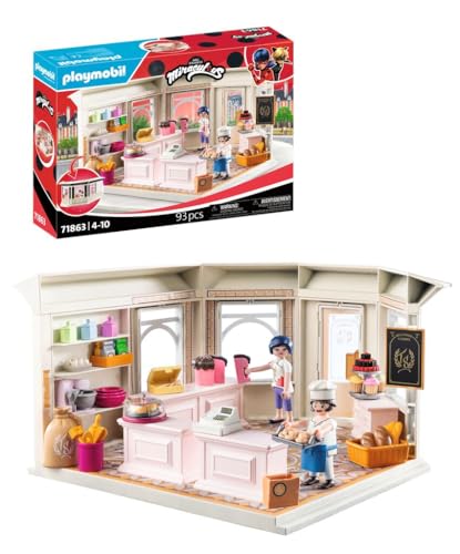 Preisvergleich Produktbild PLAYMOBIL / Miraculous / Französische Bäckerei / Spielzeug ab 4 Jahren / Geschenk für Kinder / Fördert Kreativität & Rollenspiel / Bäckerei zum Nachspielen & Interaktive Spielfunktionen / 71863