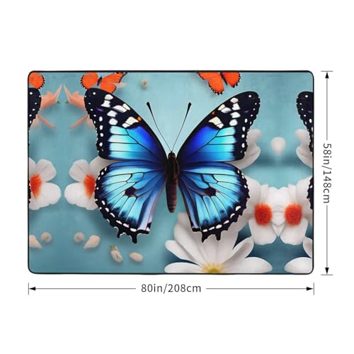 Tapis papillons et fleurs aux couleurs inaltérables