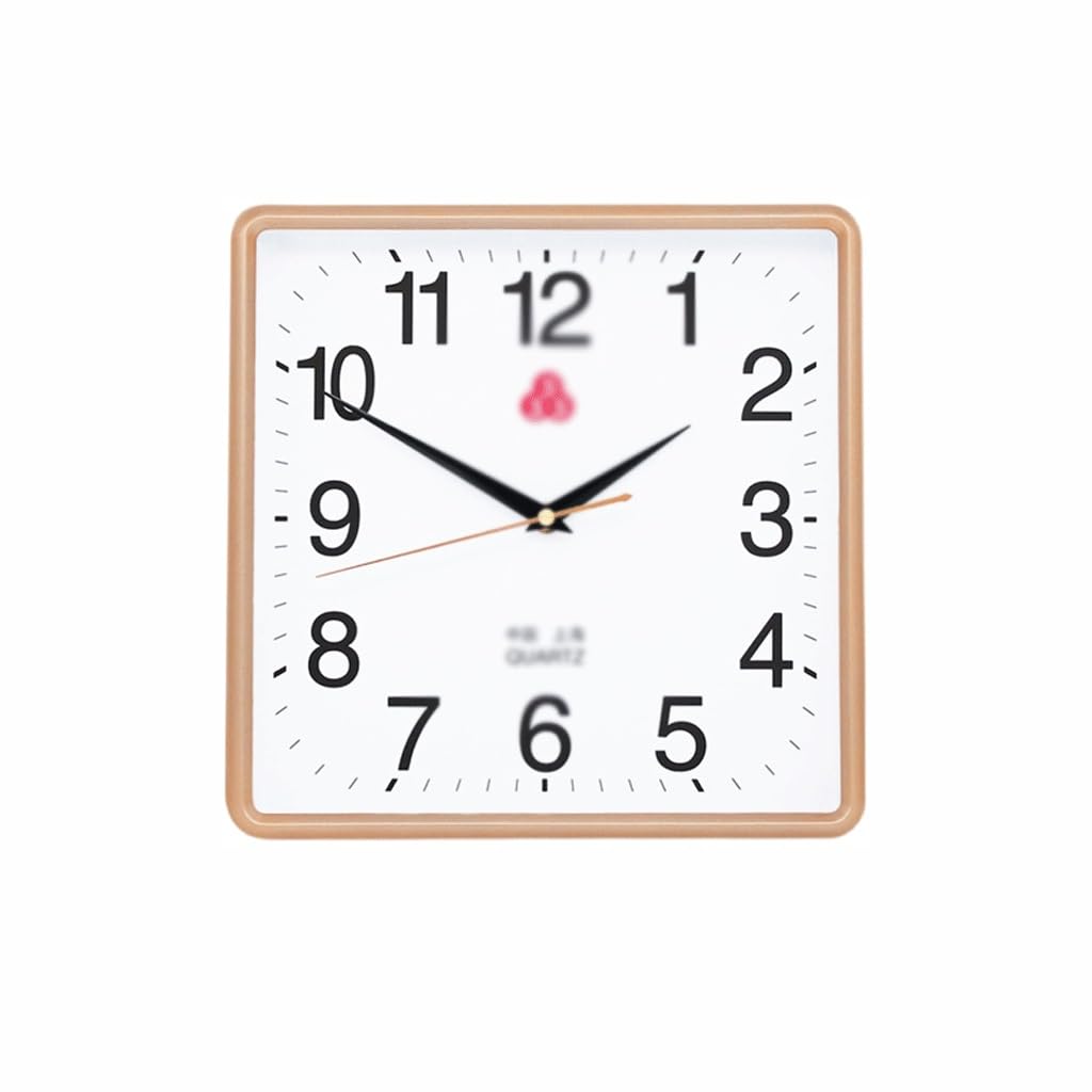 SLEEVE Decorative Clock Wall Clock Living Room Household Clock Wall Bedroom Silent Quartz Clock Square Simple Clock Wall Clock(A)