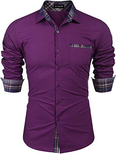 Image of DEELMO Men's Solid Regular Fit Shirt