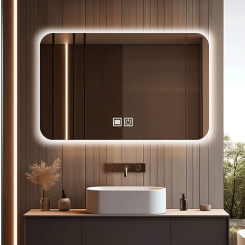 Miroir moderne carré 40cm à intensité variable pour une décoration raffinée - 5