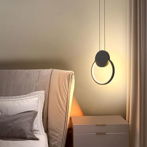 Luz colgante para mesita de noche crea un ambiente cálido en el dormitorio y comedor