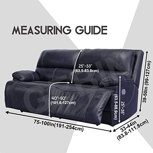 Funda para sofá de terciopelo elástica lavable marfil protector reclinable 7