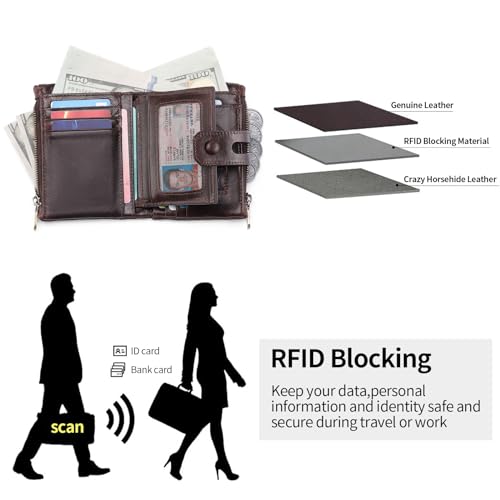 FALAN MULE Wallet for Men Large Capacity Genuine Leather Men Wallets RFID Blocking4