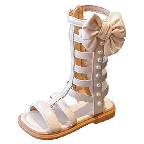 Girls' Sandals Summer Side Zipper Children's Sandals Little Girls' Fashion Princess Shoes Girls Flip Flops Size 5