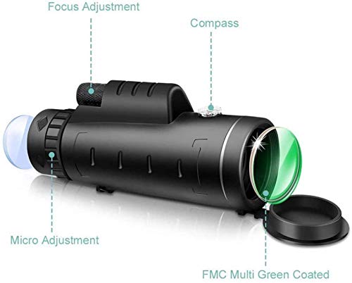 Telescopio para adultos refractor con trípode y adaptador miniatura 3