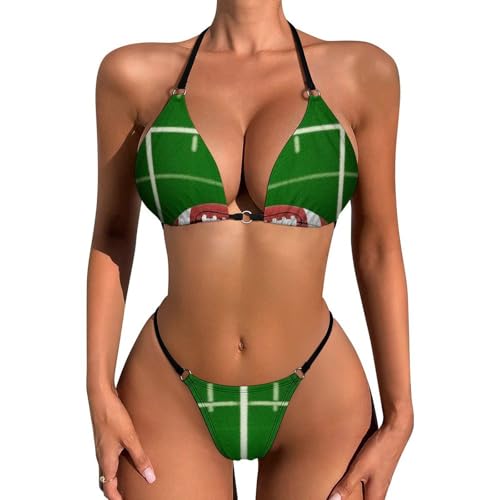 Girl's Two Piece Bathing Suit Halter Triangle Bikini Sets Summer Swimsuit