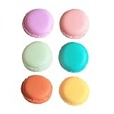 AKOAK - Juego de 6 cajas de almacenamiento de macarrones coloridos para artículos de belleza