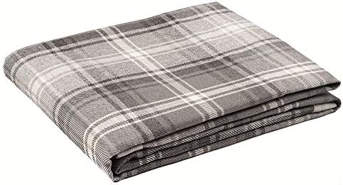 McAlister Textiles Angus Tartan Bed Runner To Fit Single Double & Kingsize Beds Duck Egg Blue 50 Cm x 220 Cm - 20 x 87 Inches