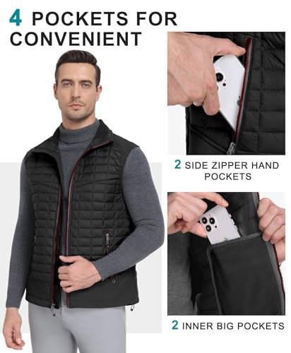 Little Donkey Andy Men’s Lightweight Puffer Vest, Warm Outdoor Sleeveless Jacket for Golf Hiking Running3