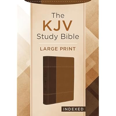 The KJV Study Bible, Large Print (Indexed) [Copper Cross]