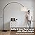 SUNMORY 82" Tall Arc Floor Lamps for Living Room, Large Floor lamp with Length Adjustable, Modern Curved Floor lamp, Corner Lamp for Dining Room, Office, Black