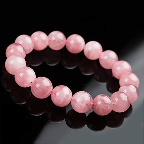 12mm Natural Pink Rose Quartz Crystal Madagascar Round Beads Bracelet AAAA3