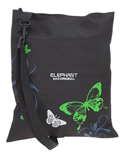 Elephant Turnbeutel 12371 Hero Signature Sportbeutel Wäschebeutel mit Schultergurt/fixierbar 12677 (Butterfly Black Green)