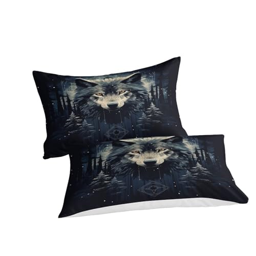 Housse de couette en microfibre imprimé 3D avec fermeture éclair parure de lit king
