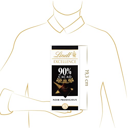 Tablette Chocolat Noir Lindt Excellence 90% – 100g - vue 8