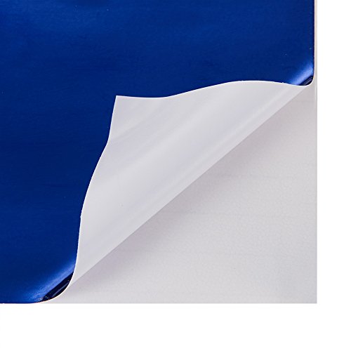 Atmomo Blue Chrome Mirror Car Wrap Vinyl Film Glossy Self Adhesive Car Body Vinyl Air Release Film 59.84'' X 11.81'' #TOP7